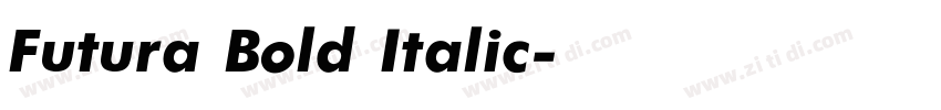 Futura Bold Italic字体转换